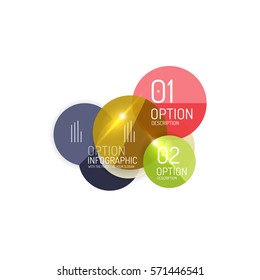 Business products option banners. Vector templates for presentation, web site or modern print template