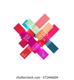 Business products option banners. Vector templates for presentation, web site or modern print template