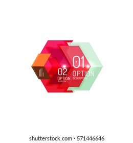 Business products option banners. Vector templates for presentation, web site or modern print template