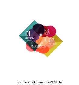 Business products option banners. Vector templates for presentation, web site or modern print template