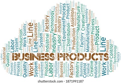 La nube de palabras de productos comerciales se crea sólo con texto.