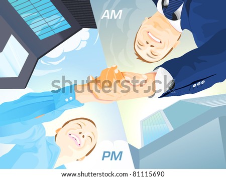 business professional dealing in different world time