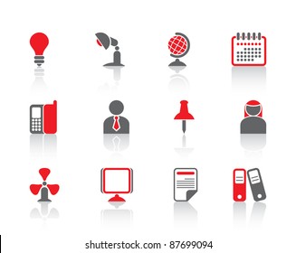 Business professional freelancer entrepreneur office logo symbol set icons