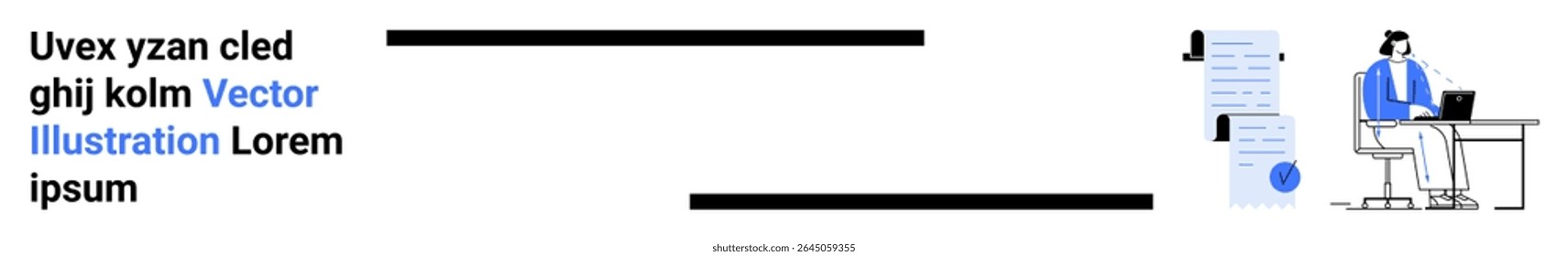 Business professional seated at desk with laptop and floating text message bubbles. Ideal for business presentations, corporate websites, remote work articles, online communication guides, tech