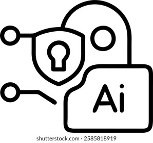 Business professional using AI powered data security tools in close up copy space concept as Business professional uses AI powered data security tools in a close up shot showcasing intelligent data pr