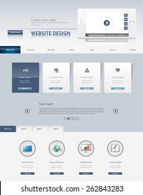 Business Professional Website Template Design Eps 10, Vector illustration. 