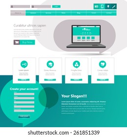 Business Professional Website Template, Eps 10, Vector illustration. 