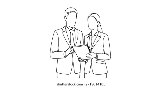 Business professionals collaborate on project planning illustration Vector, illustration
