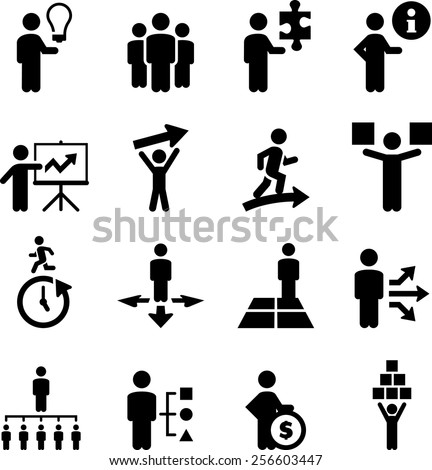 Business professionals icons