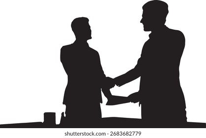 Profesionales de negocios dándose la mano para finalizar un acuerdo que simboliza el Acuerdo y la asociación aislados sobre fondo blanco