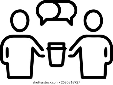 Business professionals using reusable cups in meeting with copy space concept as A candid image of business professionals using reusable cups during a meeting representing small sustainable choices in