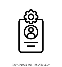 Business Profil Icon Outline Vector Illustration