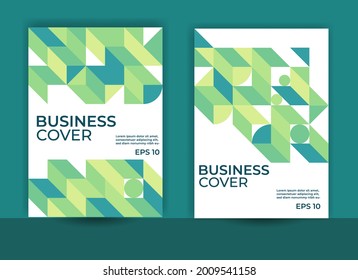business profile cover, abstract geometric design, layout design, annual report cover design, a4