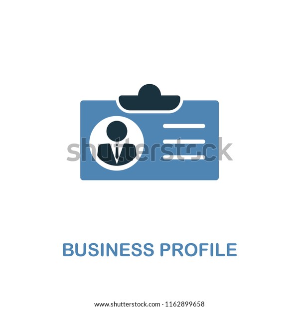 Business Profile creative icon. Simple\
illustration. Business Profile icon from human resources\
collection. Two colors element for web, apps, software,\
print.