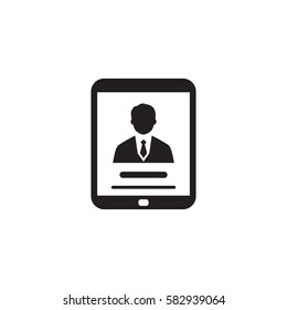 Business Profile Icon. Business Concept. Flat Design. Isolated Illustration.