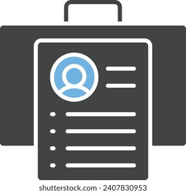Business Profile icon vector image. Suitable for mobile application web application and print media.