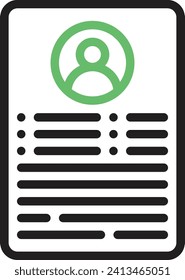 Business Profile icon vector image. Suitable for mobile application web application and print media.