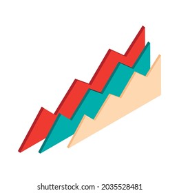 business profit chart icon isolated