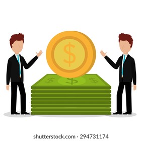 Business profit design, vector illustration eps 10.