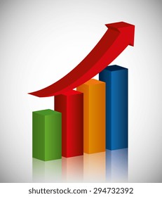 Business profit design, vector illustration eps 10.