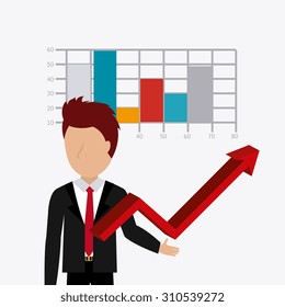 Business profit design, vector illustration eps 10.