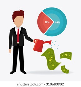 Business profit design, vector illustration eps 10.