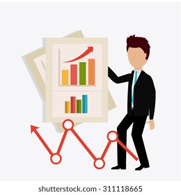 Business profit design, vector illustration eps 10.