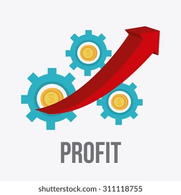 Business profit design, vector illustration eps 10.