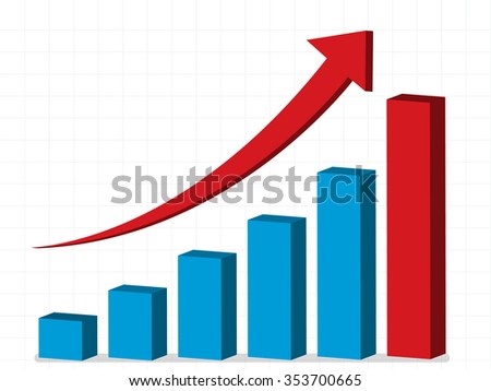 business profit - graph up, vector, eps10