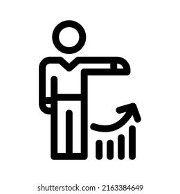 business profit icon or logo isolated sign symbol vector illustration - high quality black style vector icons
