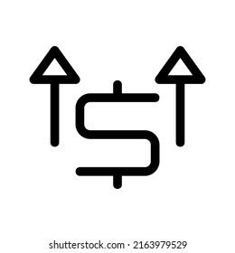 business profit icon or logo isolated sign symbol vector illustration - high quality black style vector icons
