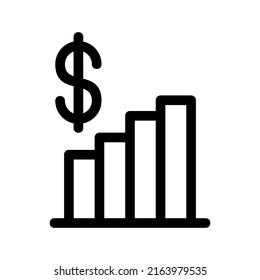 business profit icon or logo isolated sign symbol vector illustration - high quality black style vector icons
