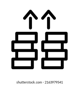 business profit icon or logo isolated sign symbol vector illustration - high quality black style vector icons
