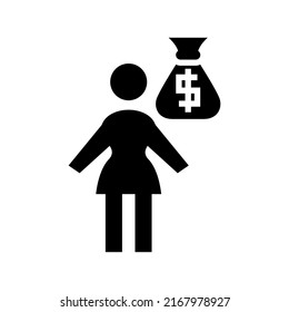 business profit icon or logo isolated sign symbol vector illustration - high quality black style vector icons

