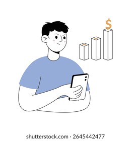 Business profit  Modern illustrations. Eps 10 file on transparent background