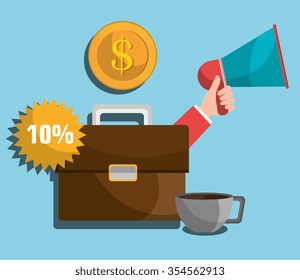 Business profit and sales graphic design, vector illustration eps10