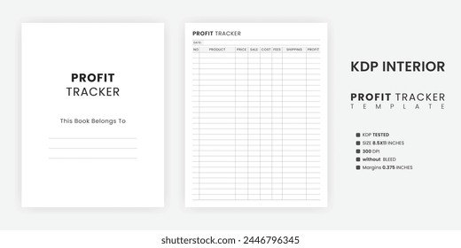 Business Profit Tracker Printable | Digital Small Business Planner Profit Log Template