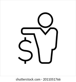 Business profit vector icon symbol design