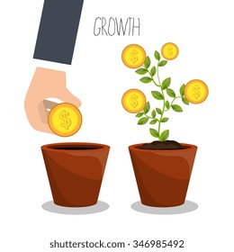Business profits growth graphic design, vector illustration eps10 Business profits growth graphic design, vector illustration eps10