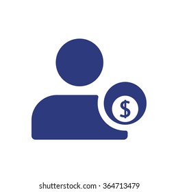  business profits icon, vector illustration.   Flat design style.