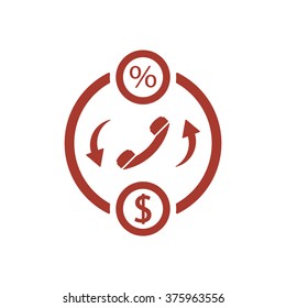 business profits icon, vector illustration. Flat design 