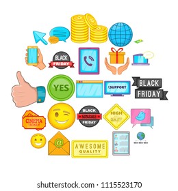 Business program icons set. Cartoon set of 25 business program vector icons for web isolated on white background