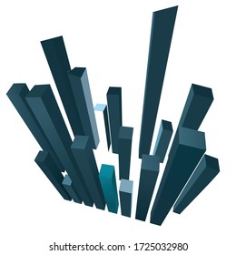 barra de progreso comercial, gráfico de barras moderno para infografías empresariales. Ilustración del vector