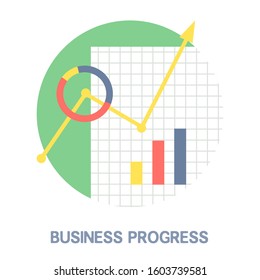 Business Progress and Icon Concept