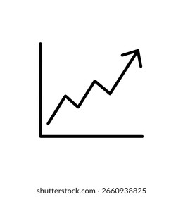 Business Progress Icon – Growing Statistics with Line.
