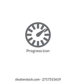 Business Progress Speedometer Icon Showing Performance Growth, Minimal Dashboard Gauge Symbol for Analytics Metrics and Productivity Tracking Concept Design