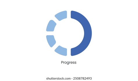Ícone do vetor de progresso dos negócios realçando crescimento e desenvolvimento