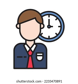 Icono de fecha límite del proyecto comercial. Vector editable