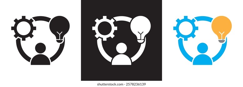 Business Project Icons set. planning, strategy, accounting, and more. isolated on white and black background. vector illustration. EPS 10