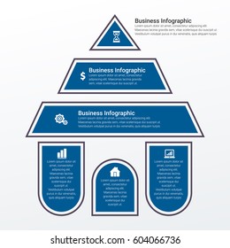 Business Project Info graphics in various shapes.